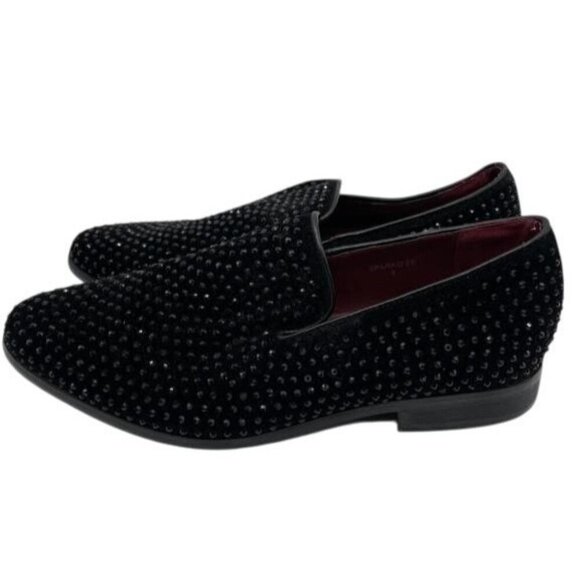 Alberto Fellini Black Studded Smoking Loafer Driving Slipper Formal Tuxedo sz 9 - Picture 1 of 8